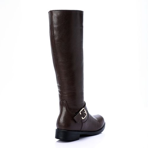 Textured Leather Knee High Boot