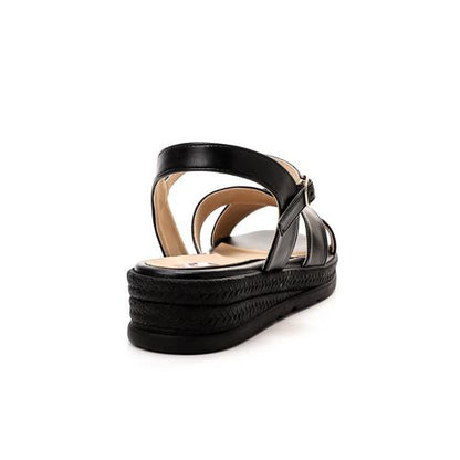 Cross Sandal with Side Buckle