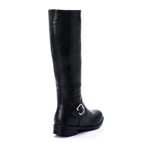 Textured Leather Knee High Boot