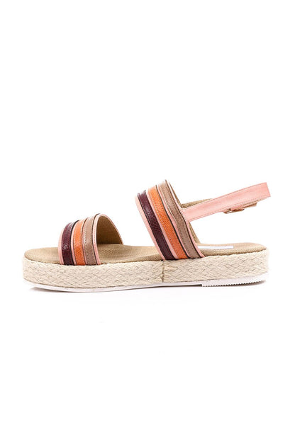 Comfy Striped Leather Sandal