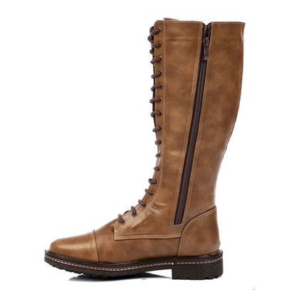 Leather Wide Calf Boot