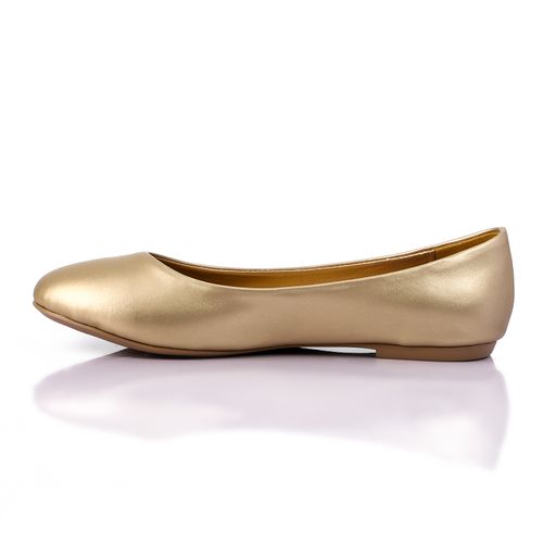 Gold Metallic Ballet Flats