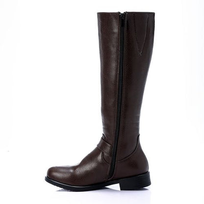 Textured Leather Knee High Boot