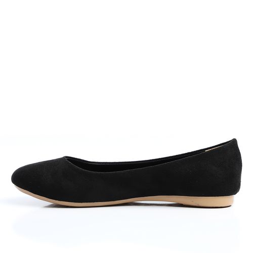 Black Suede Ballet Flats