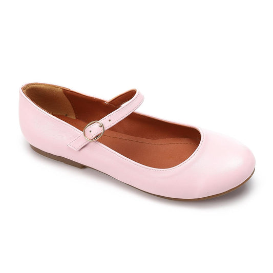 Classic Leather Flat Shoes for Girls