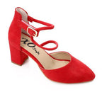 Suede Block Heel