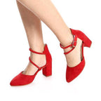 Suede Block Heel