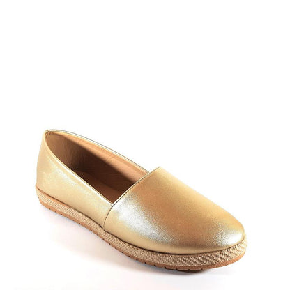 Shiny Plain Flat Shoes