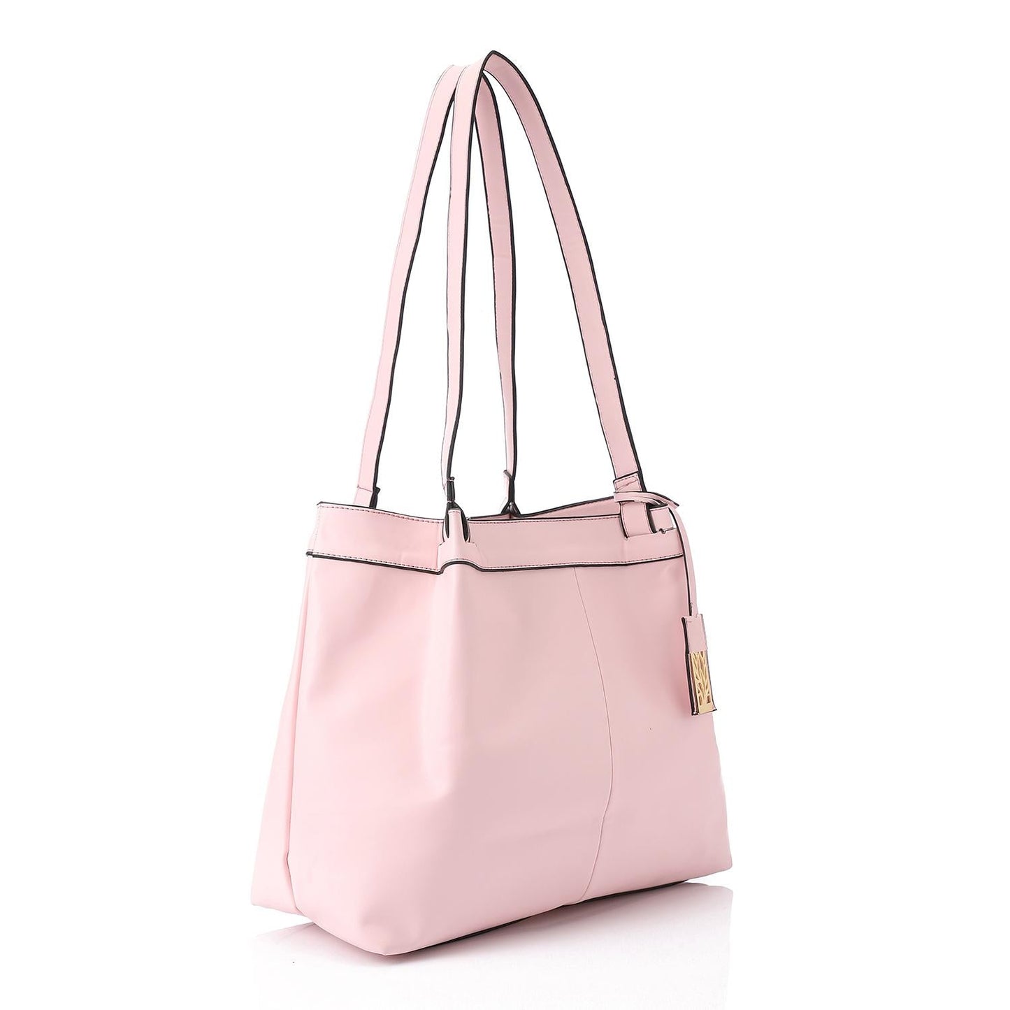 Pastel Pink Leather Shoulder Bag