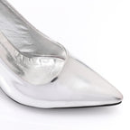 Patent Leather Kitten Heel Pointed Shoes
