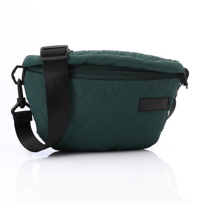 Quilted Dark Green Fanny Bag