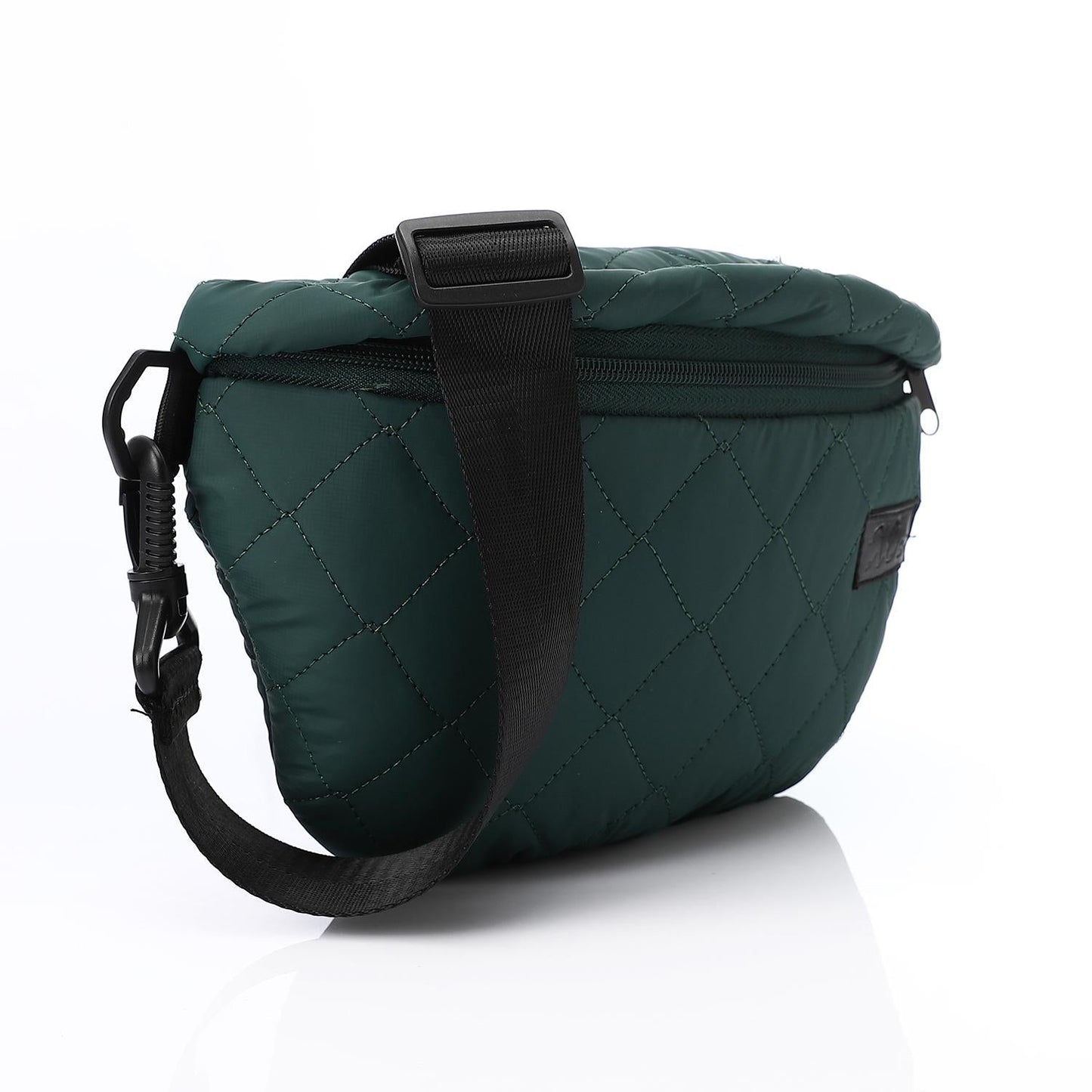 Quilted Dark Green Fanny Bag