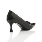 Patent Leather Kitten Heel Pointed Shoes