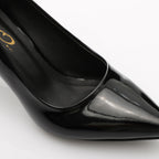 Patent Leather Kitten Heel Pointed Shoes
