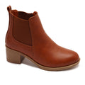 Block Heels Chelsea Boots - Havana