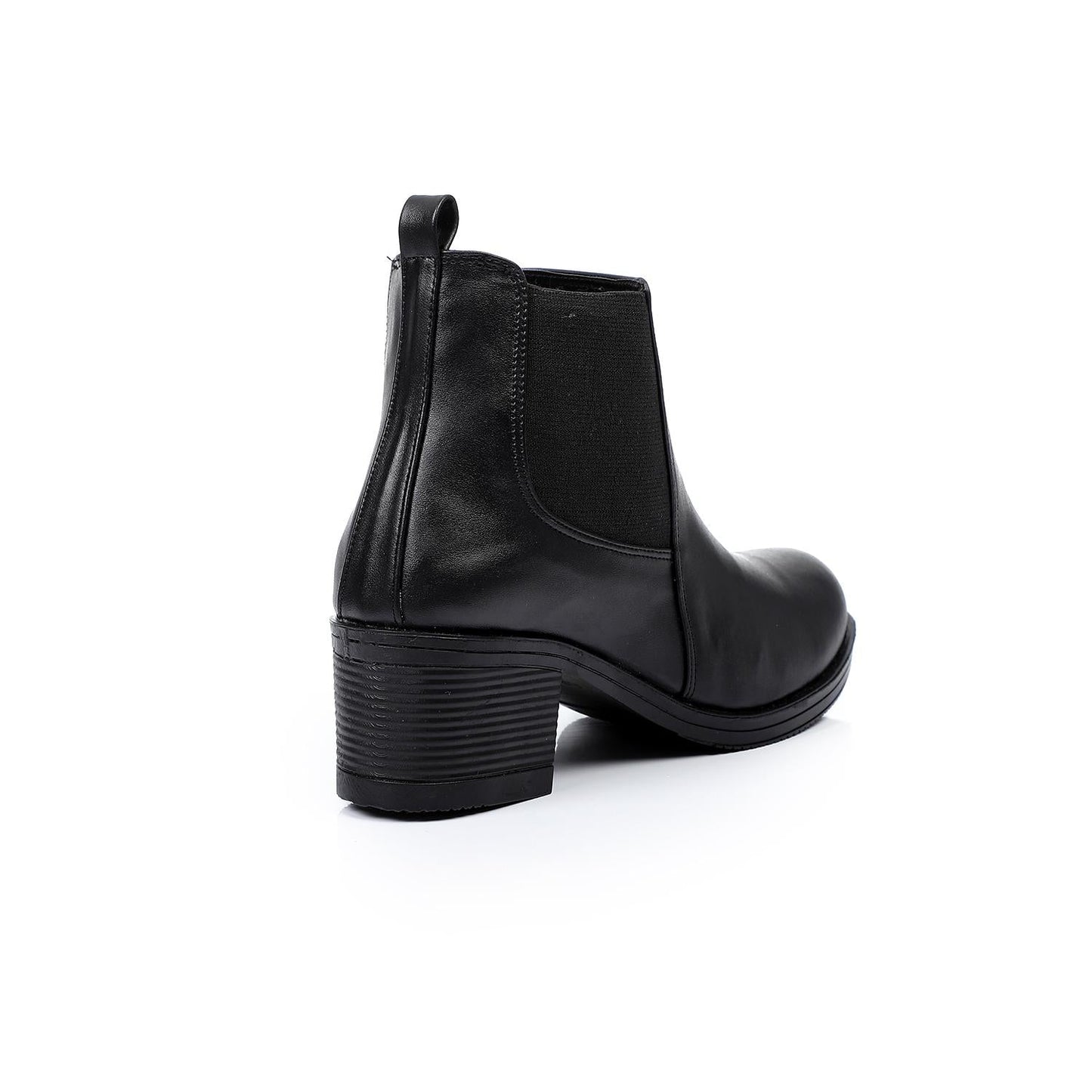 Block Heels Chelsea Boots - Black