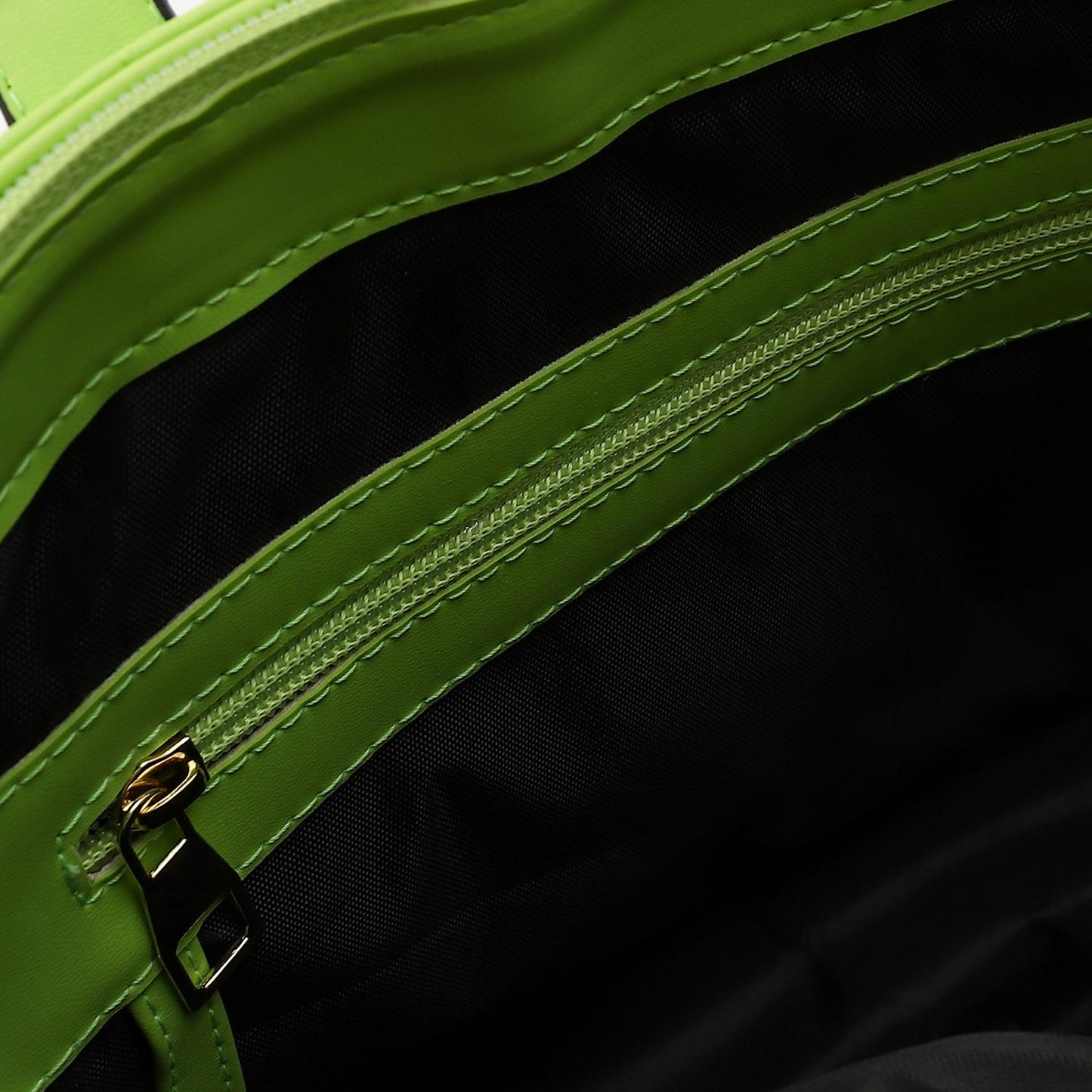 Grass Green Leather Quilted Tote Bag