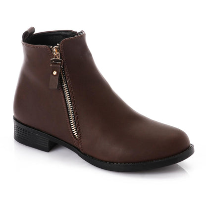 XO Style Two Side Zipper Ankle Boot