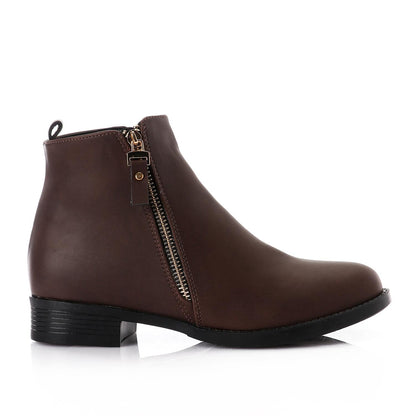 XO Style Two Side Zipper Ankle Boot