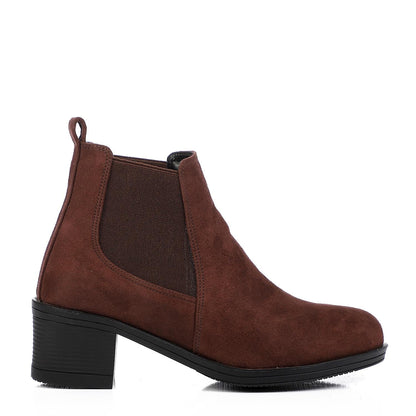 Elastic Side Suede Ankle Boot