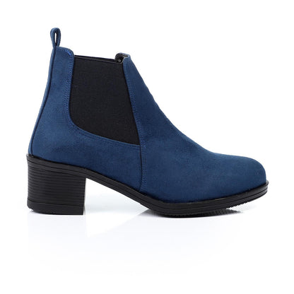 Elastic Side Suede Ankle Boot