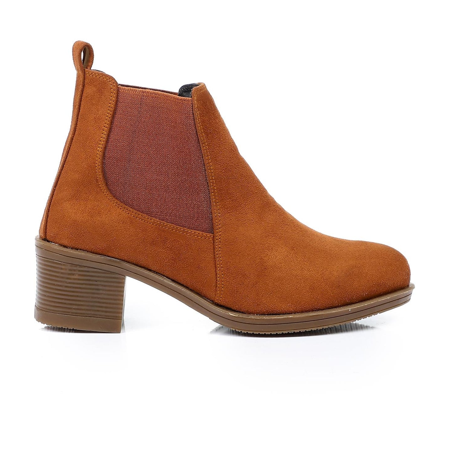 Suede Chelsea Boots with 5 cm Block Heel