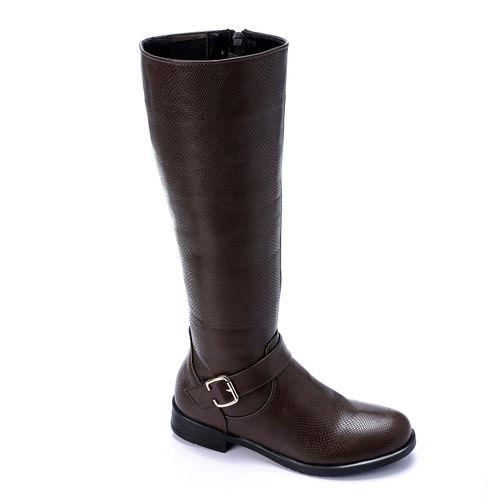 Textured Leather Knee High Boot