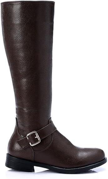 Textured Leather Knee High Boot