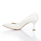 Patent Leather Kitten Heel Pointed Shoes
