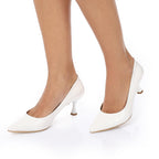 Patent Leather Kitten Heel Pointed Shoes