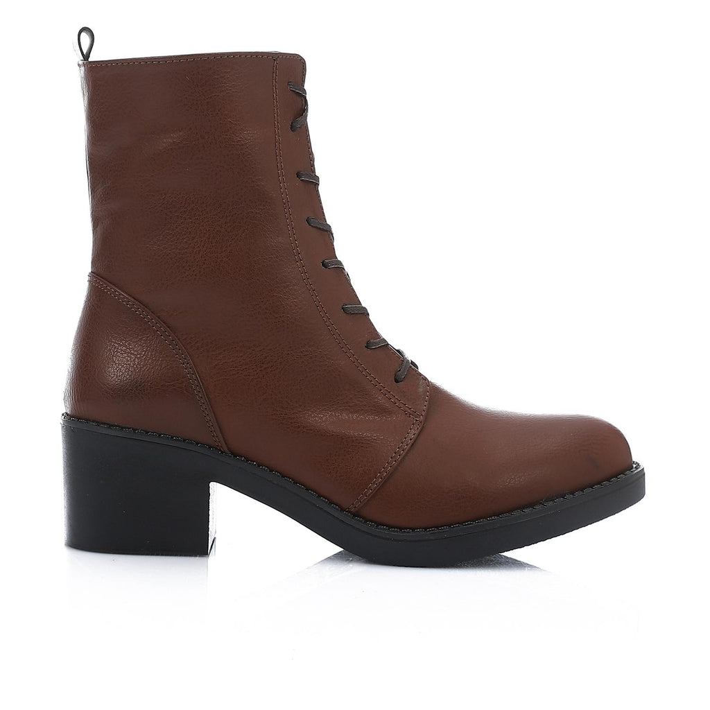 Leather Ankle Boot Brown