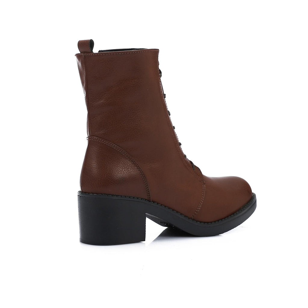 Leather Ankle Boot Brown