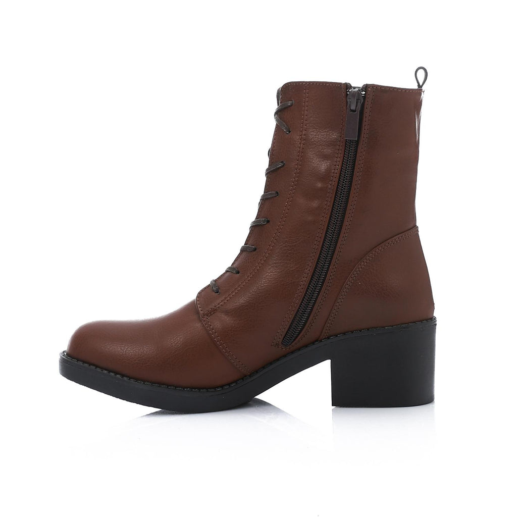Leather Ankle Boot Brown
