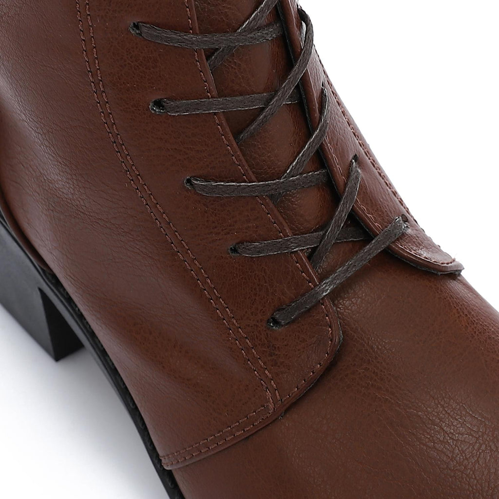 Leather Ankle Boot Brown