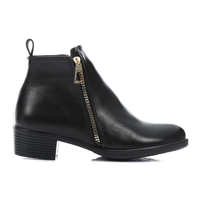 Leather Ankle Boot - Black