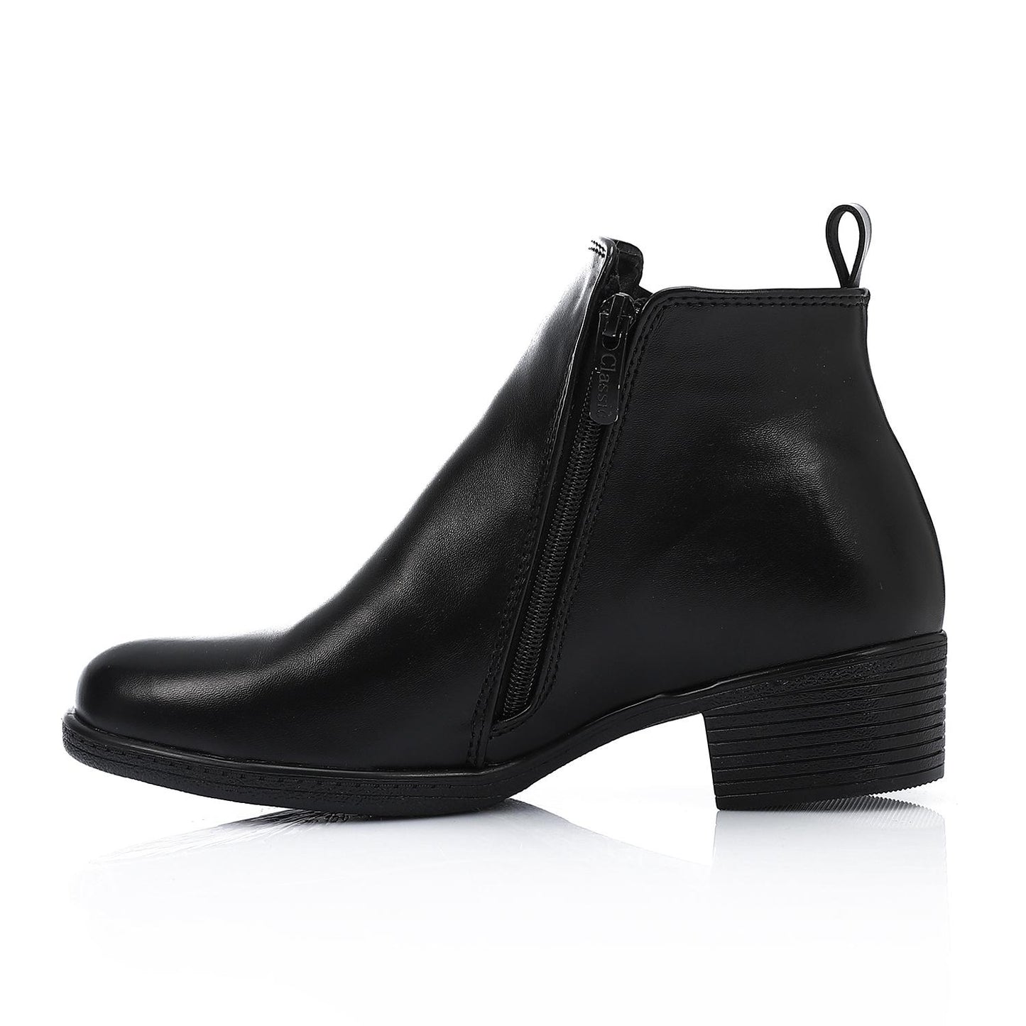 Leather Ankle Boot - Black