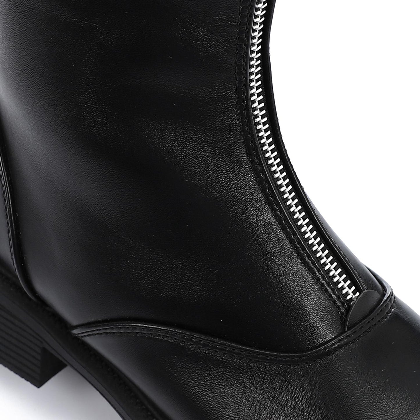 Leather Boot With Zip