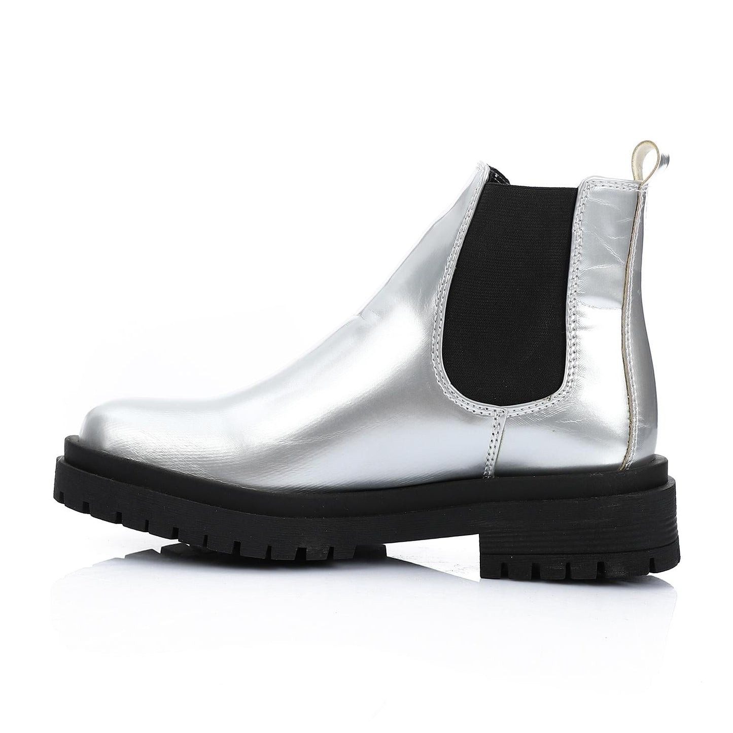 Leather Chelsea Boots - Silver