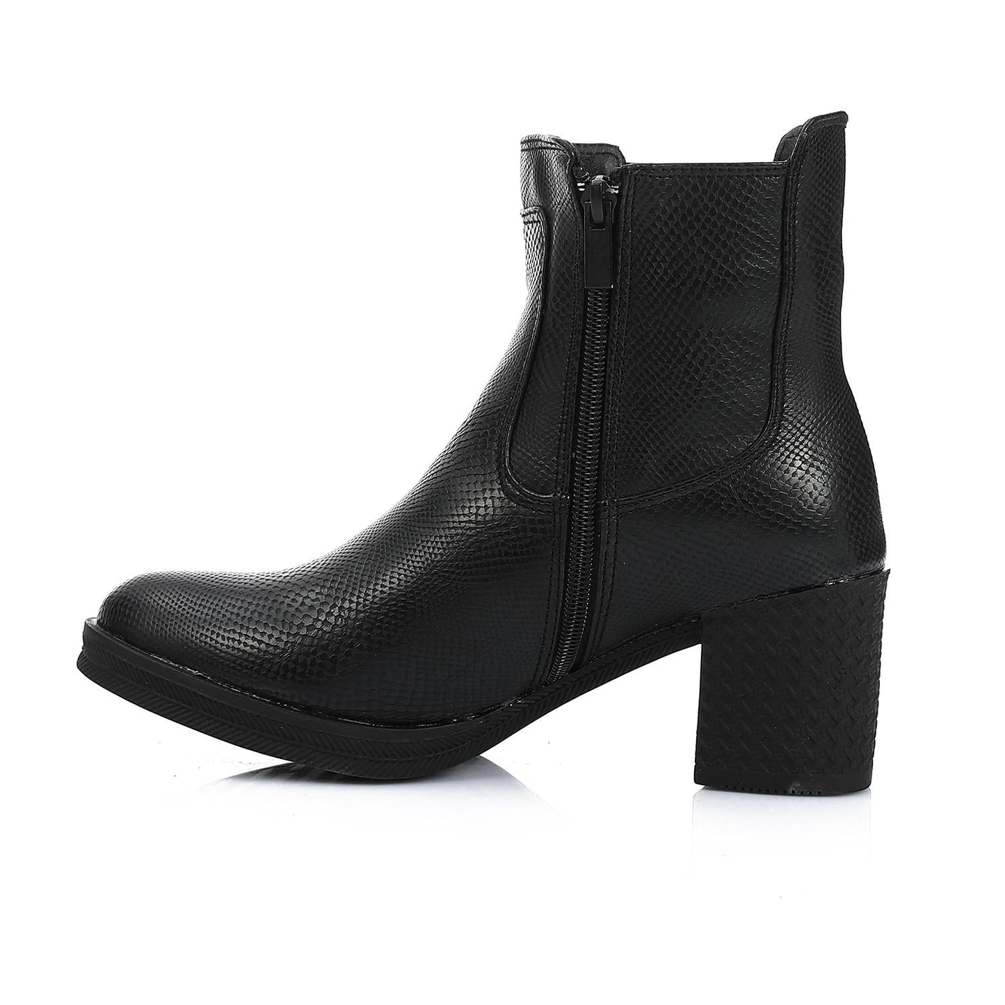 Leather Ankle Boot - Black