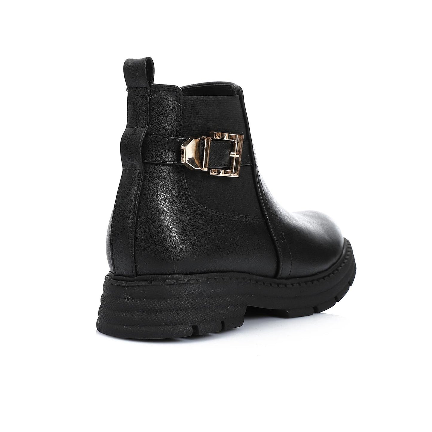 Patent Leather Ankle Boot- Black