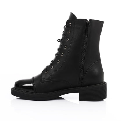 Leather Ankle Boot - Black