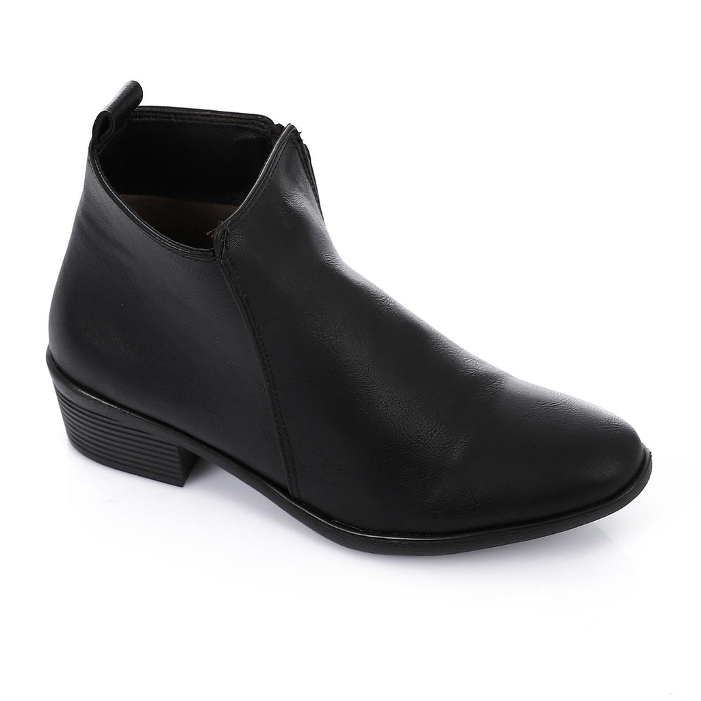 Leather Ankle Boot - Black