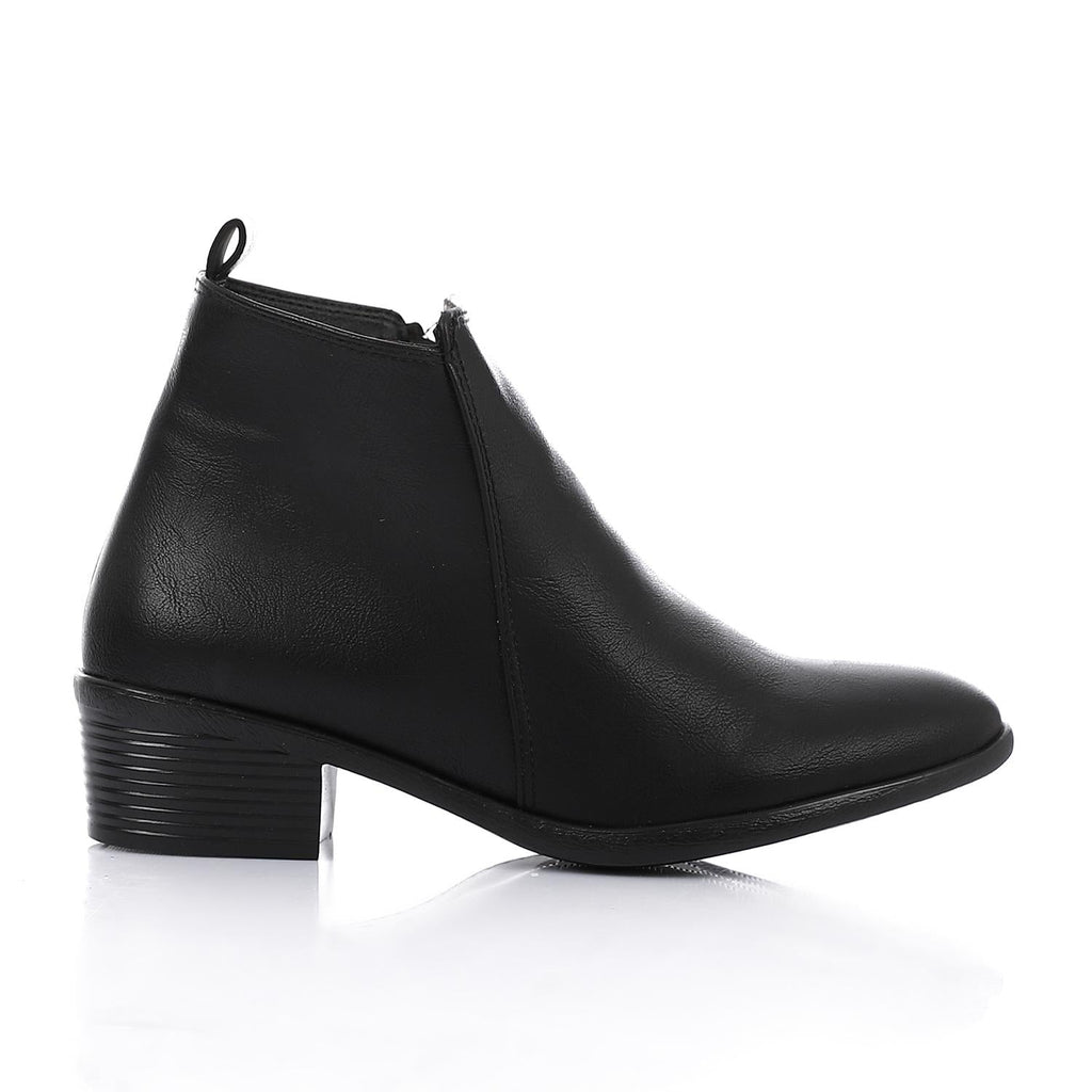 Leather Ankle Boot - Black