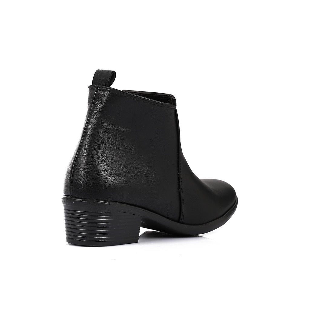 Leather Ankle Boot - Black