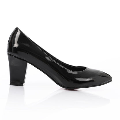 Patent Leather Low Hell Classic Pumps - Black