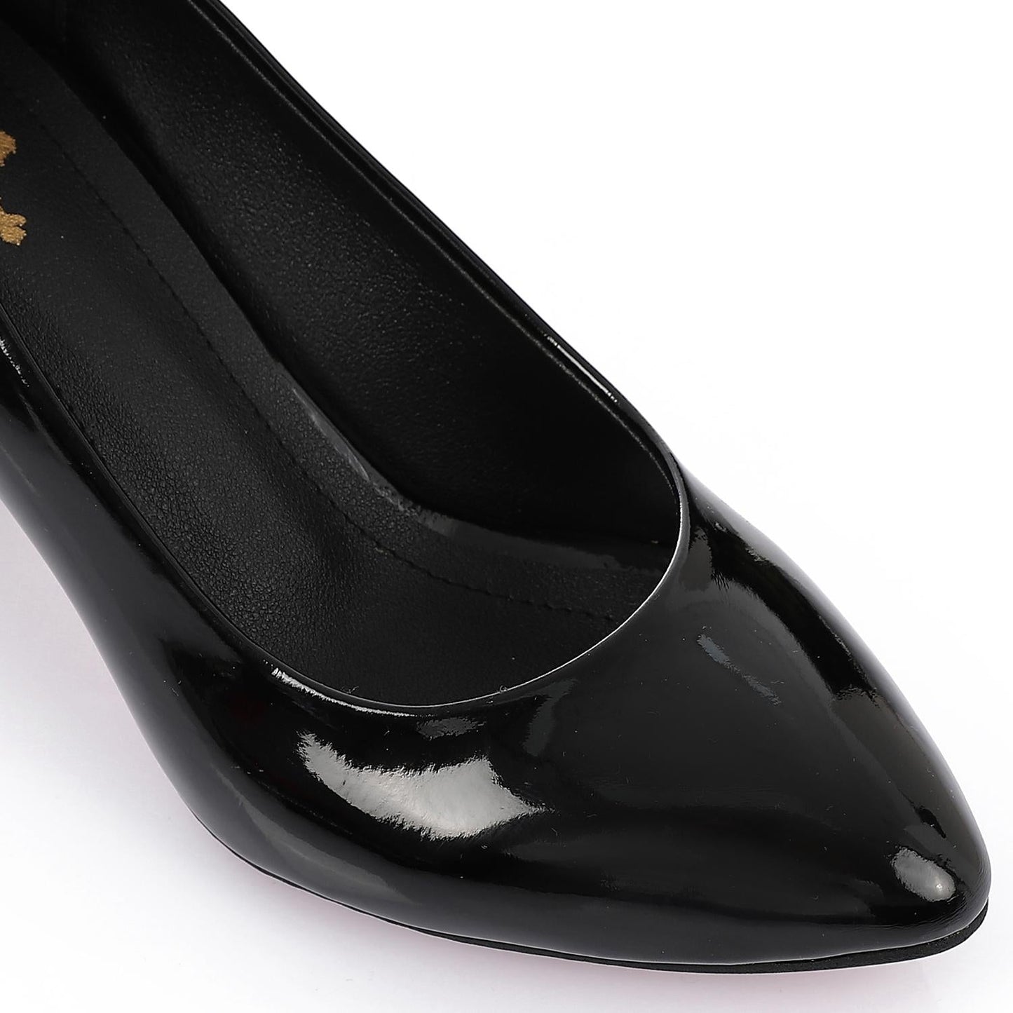 Patent Leather Low Hell Classic Pumps - Black