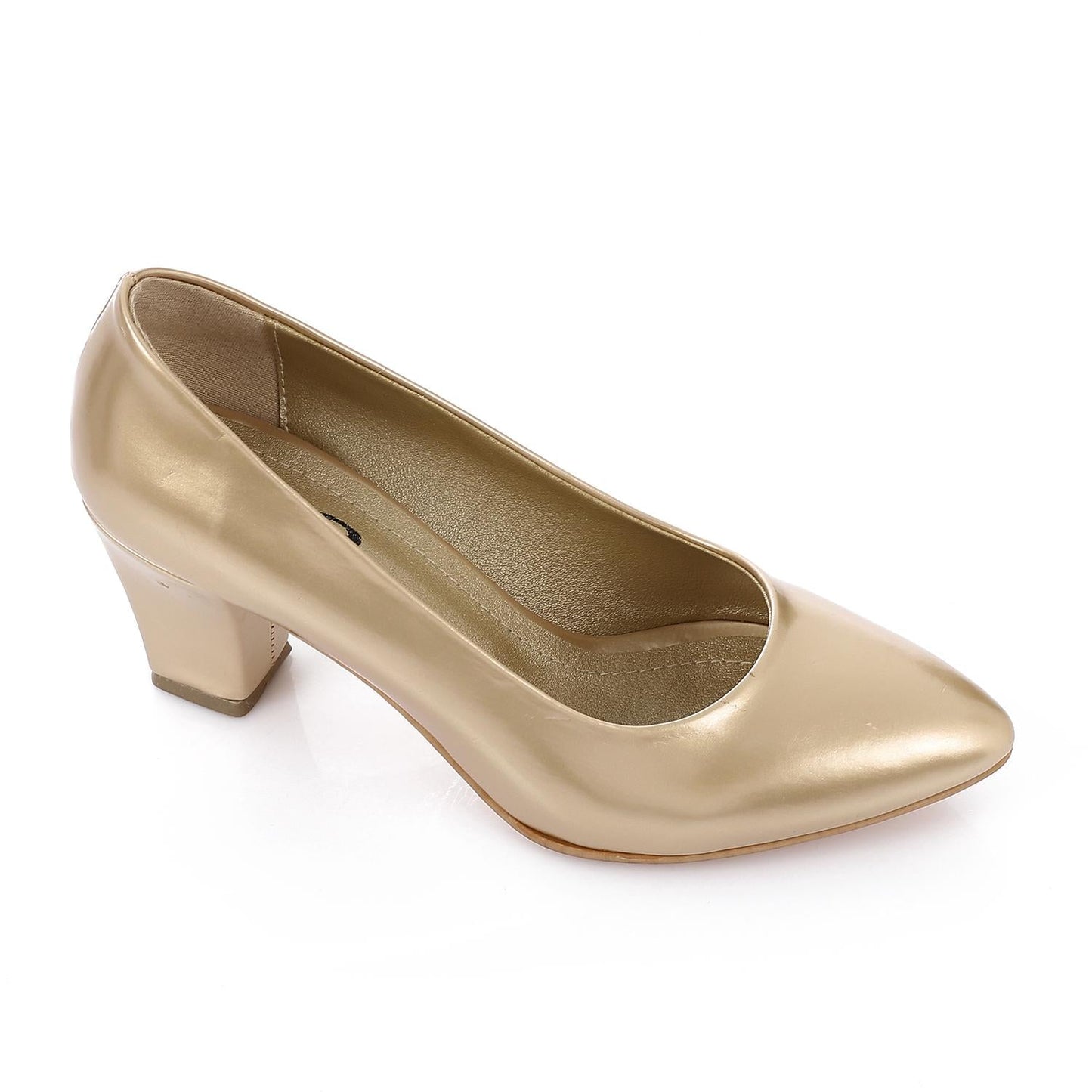 Patent Leather Low Hell Classic Pumps - Gold