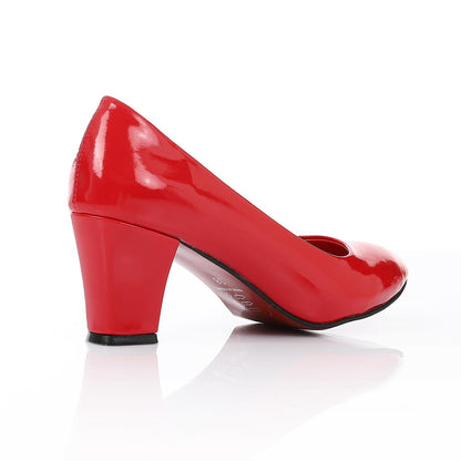 Patent Leather Low Hell Classic Pumps - Red