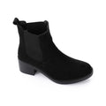 Suede Ankle Chelsea Boot - Black
