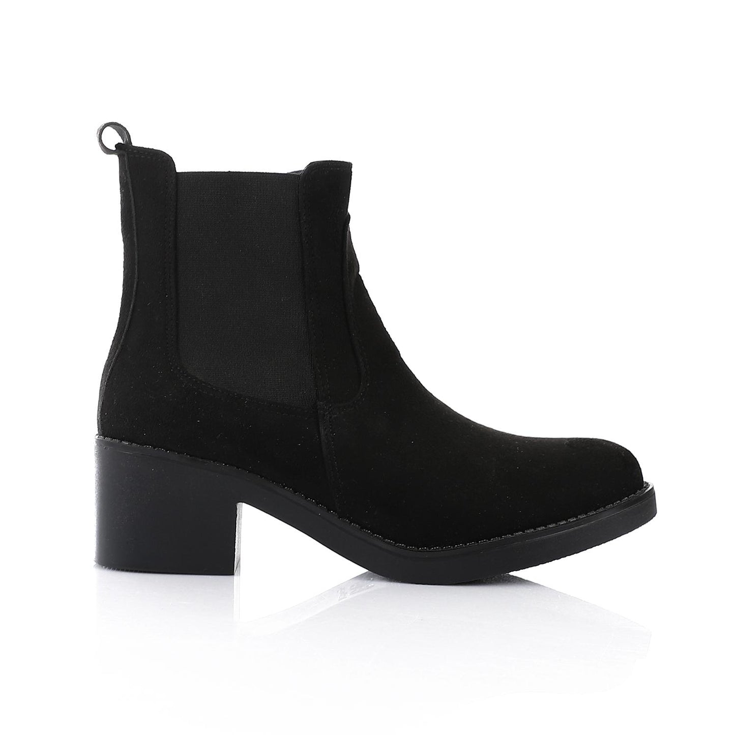 Suede Ankle Chelsea Boot - BLack